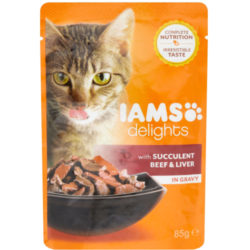 Iams Beef & Liver In Gravy Adult Cat Food